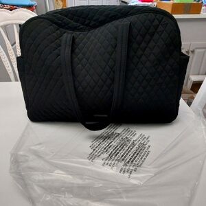 Vera Bradley Grand Traveler Classic Black Microfiber NWT